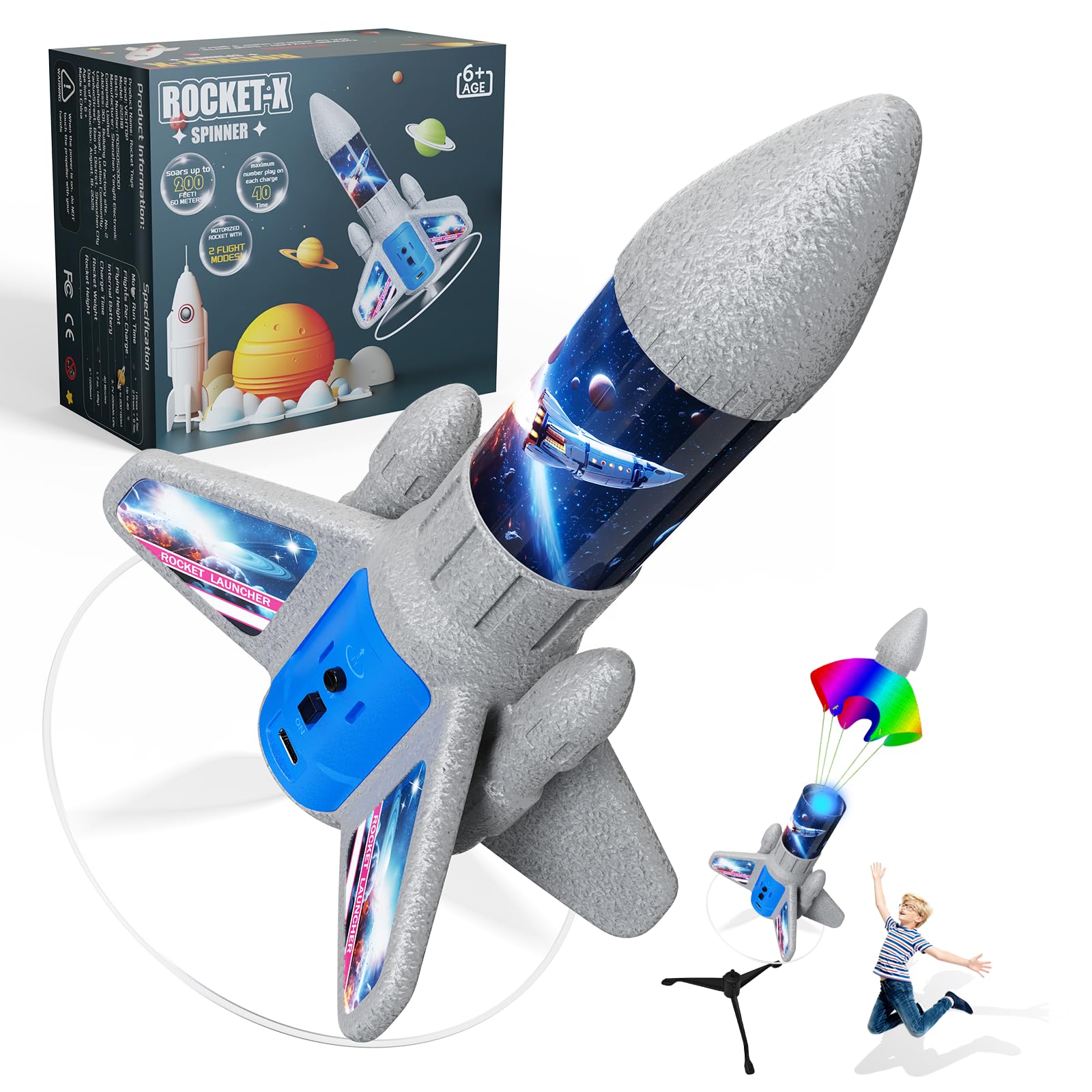 Amazon.com: Rocket Launcher for Kids - 200 Ft of Flight Altitude